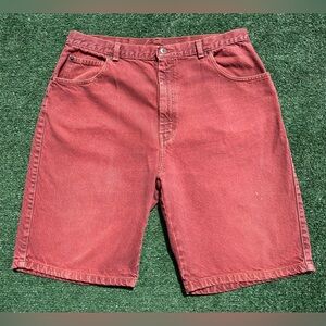 Vintage 90’s Sasson Desert Red Denim Jean Shorts Jorts Men’s Size 35